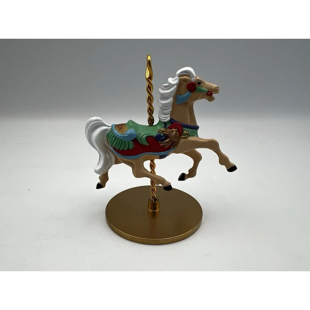 Vintage 1989 Hallmark‎ Keepsake Christmas Ornament Carousel Horse Series Ginger